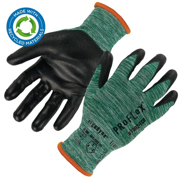 Ergodyne Gloves, Recycled Polyethylene Terephthalate, Green, 2XL 1 PR 7002-ECO - main